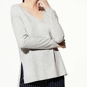 Aritzia Babaton Erin Sweater V-Neck Wool Linen XS